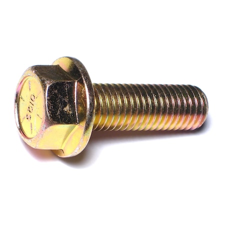 Midwest Fastener Grade 8, 5/8"-11 Flange Bolt, Zinc Plated Steel, 2 in L, 10 PK 50347